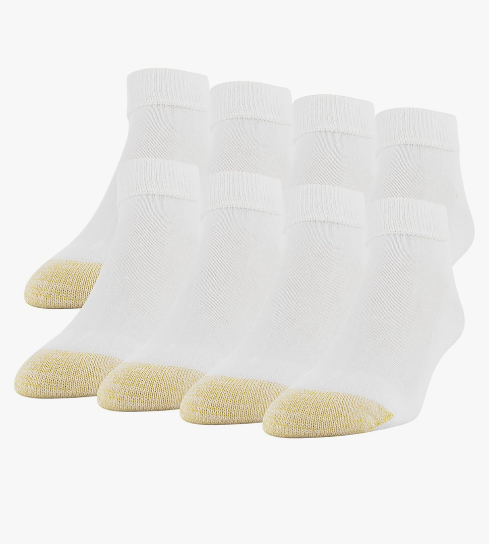 GOLDTOE Men's Cotton Low Cut Sport Liner Socks (6 Pairs) 8-13 Size