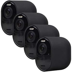 Silicone Case Cover for Arlo Camera, Weatherproof Protective Skin Cover for Arlo Ultra/Ultra 2/Pro 4/Pro 3 Black, 4 Pack
