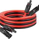 10 AWG Solar Extension Cable 5FT, Flexible Solar Panel Wire with Male to Female Connector Parallel Tinned Copper Wire for Solar Panel, Automotive, RV, Boat, Outdoors
