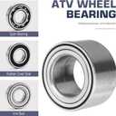 Front or Rear ATV Wheel Bearing Set for Maverick X3 2017 2018 2019 2020 2021 2022 2023, Replace for 293350109, 293350129, 293350141, 2 Pcs
