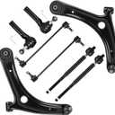 Front Lower Control Arm Suspension Kit Fit for 2007-2017 Jeep Compass Patriot 2009-2012 Dodge Caliber with Ball Joint Tie Rods K620065 K620066-8 pcs
