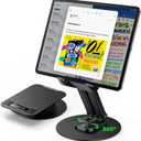 OMOTON Tablet Stand for iPad, Adjustable Tablet Holder for Desk, Portable Monitor Stand Compatible with 4-15.6" Tablets Kindle Such as iPad Pro 11, 10.2, 13, Air/Mini