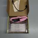 Professional Magnifying Glasses Headset with 5 Detachable Lenses 0.75X-4.0X & 3 LED Lights, Rechargeable Hands-Free Headband Magnifier for Close Work, Jewelry Crafts Hobby (Pink)