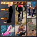 Doc Miller Open Toe Compression Socks for Women & Men 1520 mmHg, Knee High Calf Support Sleeves, Graduated Stockings for Swelling Recovery, Circulation, 1 Pair, X-Large Regular