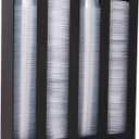 PJHOME portion cup lid organizer 4 compartments plastic holder for counter wall mount disposable cup and lid storage restaurant supplies