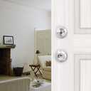 Double keyed Deadbolt Lock - Keyed on Both Sides, 2-Way Adjustable Cylinder Deadbolt (Privacy/Passage), Satin Stainless Steel (Silver, Single Cylinder) (Silver, Double Side)