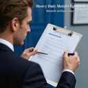 2 Pack Aluminum Clipboard 12.5 x 9 Inch Heavy Duty Metal Clip Board with Low Profile Clip A4 Letter Size Clipboard for Office School Medical Jobsite Laboratory