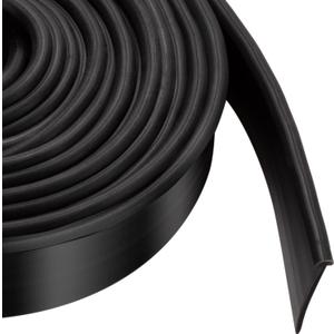 Shower Bottom Waterproof Door Rubber Sweep Trim Black Seal for Home Bathroom, 108 x 13/16 x 5/32 Inch Tee Insert Shape