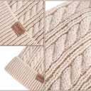 Alepo Kids Winter Beanie Hat, Children's Warm Fleece Lined Knit Thick Ski Cap with Pom Pom for Boys Girls (Mix Rainbow)