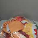 COMIN Inflatable Dinosaur Costume for Adults Blow Up T Rex Costume Dino Inflatable Costume Orange Full Body for Halloween Party