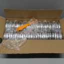 50 Pack Curtain Grommet 1-9/16 Inner Diameter 40mm Inner Plastic Ring Can Make Curtain Grommet Kit A Bit Quieter On The Rod for Window Shower Drapery,Living Room(Matte Silver)