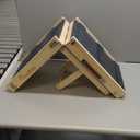 2025 Upgraded Dog Ramp for Couch, Foldable Small Dog Ramp for Low Bed, 4 Adjustable Height from 13'' to 21", Portable Stable Pet Steps with Non-Slip Pad, Pet Ramps Use for Sofa Couch Stairs (A-wood Color)