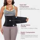 Waist Trainer Belt for Women Belly Fat Waist Cincher Trimmer Ab Belt Tummy Control Body Shaper with Triple Wrap (Black, L)