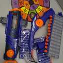 Toy Bow and Arrow for Nerf  Bullets, 12-Dart Clip Shot Foam Bullet Toy Archery Set with 36 Foam Darts 1 Goggle and Target, Birthday Gifts Party Game (Blue)