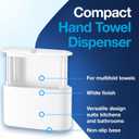 Tork Xpress Paper Towel Dispenser, White, H2/H23 Multifold Compatible, Compact design for Home & Commercial use (302020), 1 Case