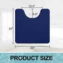 Smiry Memory Foam Toilet Rugs U-Shaped 20x20, Extra Soft Absorbent Non-Slip Contour Bathroom Rugs, Machine Washable Bath Mats for Toilet, Navy Blue