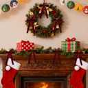 18 Pcs Burgundy Velvet Bows for Christmas Tree  Burgundy Velvet Christmas Tree Bows, Holiday Decorations for Garland Wreath Bow (5 * 7", 1" Wide)