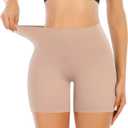 Seamless Slip Shorts for Women Under Dress Shaping Boyshorts Panties Tummy Control Shapewear (Beige, XXL)