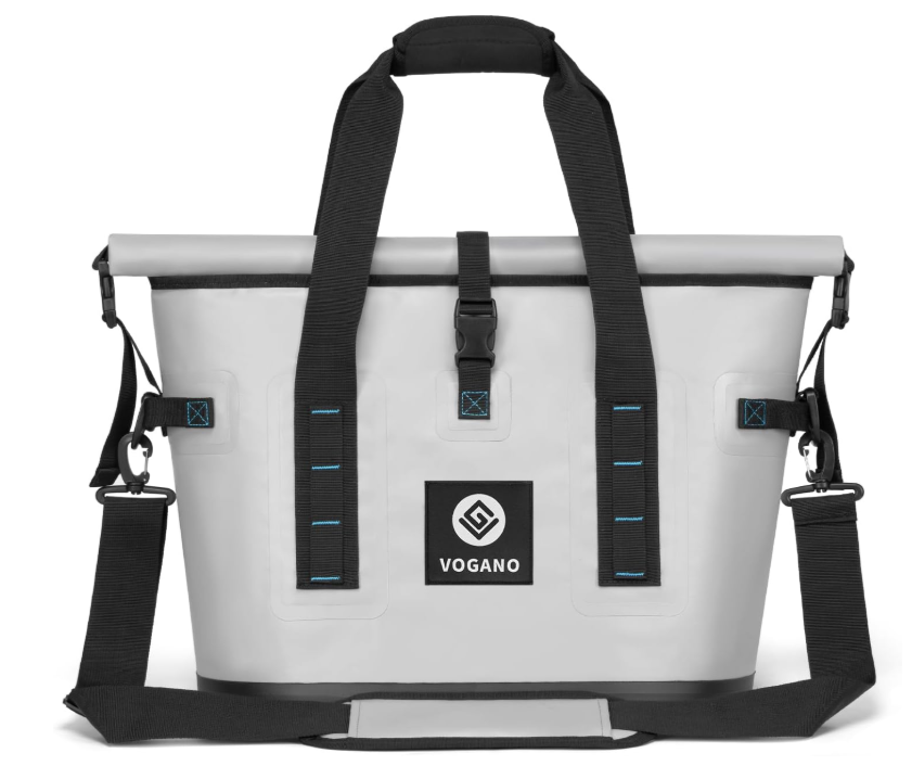 40 Can Soft Cooler Bag - Insulated Leak-Proof Large Cooler Bag with Roll-Top Waterproof Seal | Portable Ice Chest for Camping, Beach, Travel, Picnics | 12HR Cold Retention (Dark Grey)