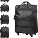 Suitcases with Wheels, Expandable Foldable Luggage Bag, Collapsible Rolling Travel Bag for Men Women, Lightweight Duffel Bag with Spinner Wheel