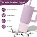 2 x Silicone Boot Compatible with Sinple Midern 24/30/40 oz Tumbler with Handle/Trek Pivot, Protective Anti-Scratch Bottle Bottom Sleeve Cover Compatible with Sinple Midern Tumbler (Bling Lavender Mist)