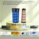 AT332908 AT332909 Air Filter Compatible with John Deere Backhoe 310J 310K 315SL 325K 410J Skid-Steer 326D 328D 329E 332E Replaces P611189 P611190