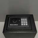 Voncabay Money Safe Box for Home with Sensor Light & Fireproof Money Bag - 0.23 Cubic Feet Security Safe Box with Digital Keypad, Keys & Pass Code Lock, 9.05" W x 6.69" D x 6.69" H, Black