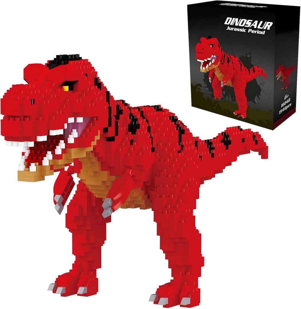 CSNRHG Dinosaur Torvosaurus Building Blocks Model Decor Micro Mini Blocks Toy Birthday for Age 6+ Children Adults Teens 1548 Pieces