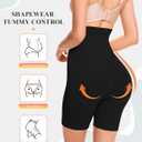 BESTENA Shapewear Tummy Control Shorts for Women High Waisted Seamless Girdles Body Shaper Thigh Slimmer Butt Lifter Panties (Black, XL)