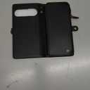 Defencase for Google Pixel 10 Pro XL Case, RFID Blocking Wallet Case for Pixel 10 Pro XL Soft PU Leather Magnetic Snap Flip Zipper Strap Card Holder Phone Cases for Women Men, Black