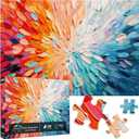 Puzzles for Adults 1000 Pieces Color Explosion, Impossible Puzzles 1000 Piece, Gradient Colorful Hard Difficult Clearance Puzzle for Adults, Challenging Jigsaw Art Painting
