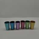 6 Pcs Aluminum Tumblers 15 oz - Lightweight, Durable, and Reusable Metal Cups | Vibrant Festive Colors for Hot and Cold Beverages | Sturdy Anodized Design for Parties and Outdoor Use | Hand Wash Only