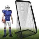MorningRo Football Kicking Cage Net 7 x 3.2 or 8 x 3 x 4 ft Portable Football Throwing Net Powder Coated Steel Extra Deep Pocket for Punting Kicking Practice Train Equipment