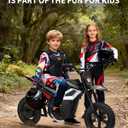 24V Kids Electric Dirt Bike, 350w Motorcycle with 10 MPH Max Speed & 12-Mile Range,Rear Wheel Suspension, Twist Grip Throttle, Rubber Tires, 21.26 inches x 45.67 inches x 26.38 inches