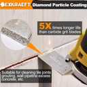 EXKRAEFT 14 PCS Grout Removal Tool Blades for Grout Removal Tile Mortar Concrete Masonry, Diamond Oscillating Tool Blade Fit Milwaukee Ryobi Rockwell Fein