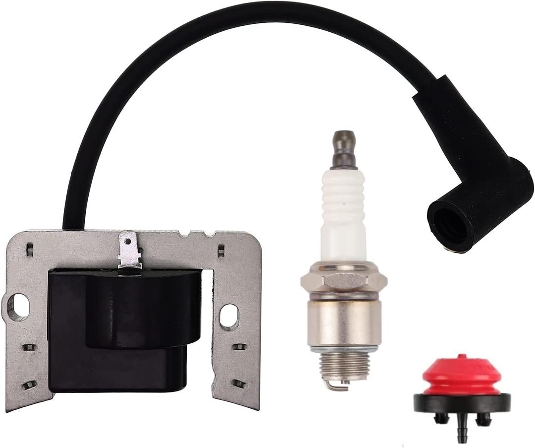 Ignition Coil Module with Spark Plug Compatible with Tecumseh 35135 35135A 35135B Solid State Module HMSK80 HMSK85 HMSK90 HMSK100 HMSK105 HM70 HM80 HM90 HM100 OHV12 OHV13 OVXL120 OVXL125 OHV125 OVM120