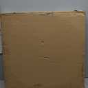 HofferRuffer Large Round Serving Tray 24'', Elegant Faux Leather Circle Ottoman Table Tray, Serve Tea Coffee Breakfast in Bedroom Living Room Kitchen (Blue)