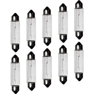 12V 5W 10 Pack Sv8.5-8 T3.25 Halogen Festoon Bulb Fits 38mm Base Sizes Direct Replacement for Car Dome Light, Trunk, Interior Bulb