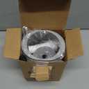 Compact Toilet Brush & Holder, Stainless Steel Handle, Space Saving for Storage, Deep Cleaning, Drip-Proof, Easy to Assemble, Nylon Bristles, White & Grey (1 Pack)