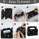 2 x 24Pcs Black Bow Treat Boxes Party Supplies Bow Party Favors Goodie Boxes Coquette Gift Boxes Bows Theme Treat Candy Box for Girls Birthday Bachelorette Engagement Baby Shower Black Party Decorations