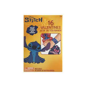 Disney Stitch 16 Valentines with Tattoo Bands
