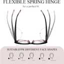 Stylish Blue Light Blocking Reading Glasses for Women 3 Pack with Spring Hinge, Multiple Strengths (3 Mix Color)