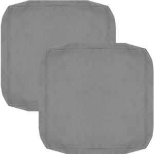 FLYMEI Patio Cushion Covers 24x22x4 Waterproof Outdoor Cushion Cover Replacement 2Packs Outdoor Seat Cushion Slipcover for Rattan Chair Sofa, Grey