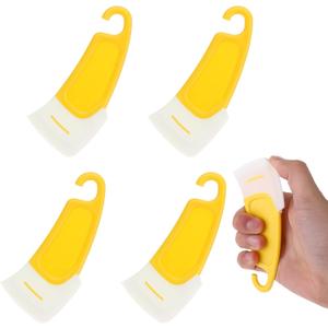 4 Pcs Kitchen Food Grade Silicone Spatula, 3D Printer Silicone Removal Spatula Scraper Tools, Pot Scrapers for Kitchen for Resin Transfer and Protect for Cleaning Dishes Pots Pans