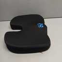 Everlasting Comfort Doctor Recommended Memory Foam Seat Cushion for Office Chairs & Car - Ergonomic Office Desk Accessories - Cushions for Tailbone Pain Relief, Sciatica (Black, Large)