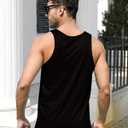 Idgreatim Mens Tank Tops 4th of July American Flag Sleeveless Shirt Patrotic Print Athletic Slim Fit Workout Gym Tees (Black, L)