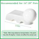 Kigeli 6 Pcs Resin Garden Pot Feet for Outdoor Planters 3 Inch Long 1.5 Inch Tall Flower Handmade Elevator Plant Feet Frost Proof Lifter for 14-20 in Pot(White,Novel)