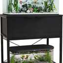 TFK 20-29-37 Gallon Fish Tank Stand, Aquarium Stand with Cabinet Storage for Aquarium Stand, Cabinet for Fish Tank Accessories Storage, Heavy Duty Tank Stand for Home Office Turtle Reptile Tank Stand (Black)