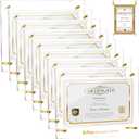 Thyle 8 Pcs Acrylic Photo Frame 8.5 x 11'' Clear Floating Picture Frame Certificate Document Poster Award Diploma Display Tabletop or Hanging Wall Mount for Back to School Teacher Student Gift(Gold)