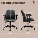 Volans Home Office Desk Chair with Casters, Mid Back, Black